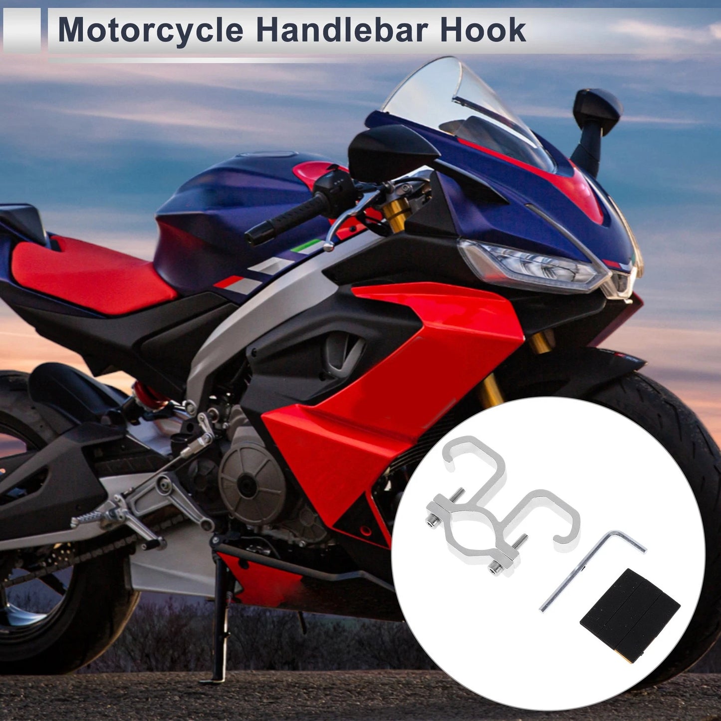 Arc Double Hook Motorcycle Hanging Hook Hexagon Wrench Gasket