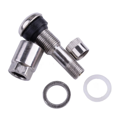 4x Tubeless Wheel Tyre Valve Stems with Dust Caps for Car & Truck