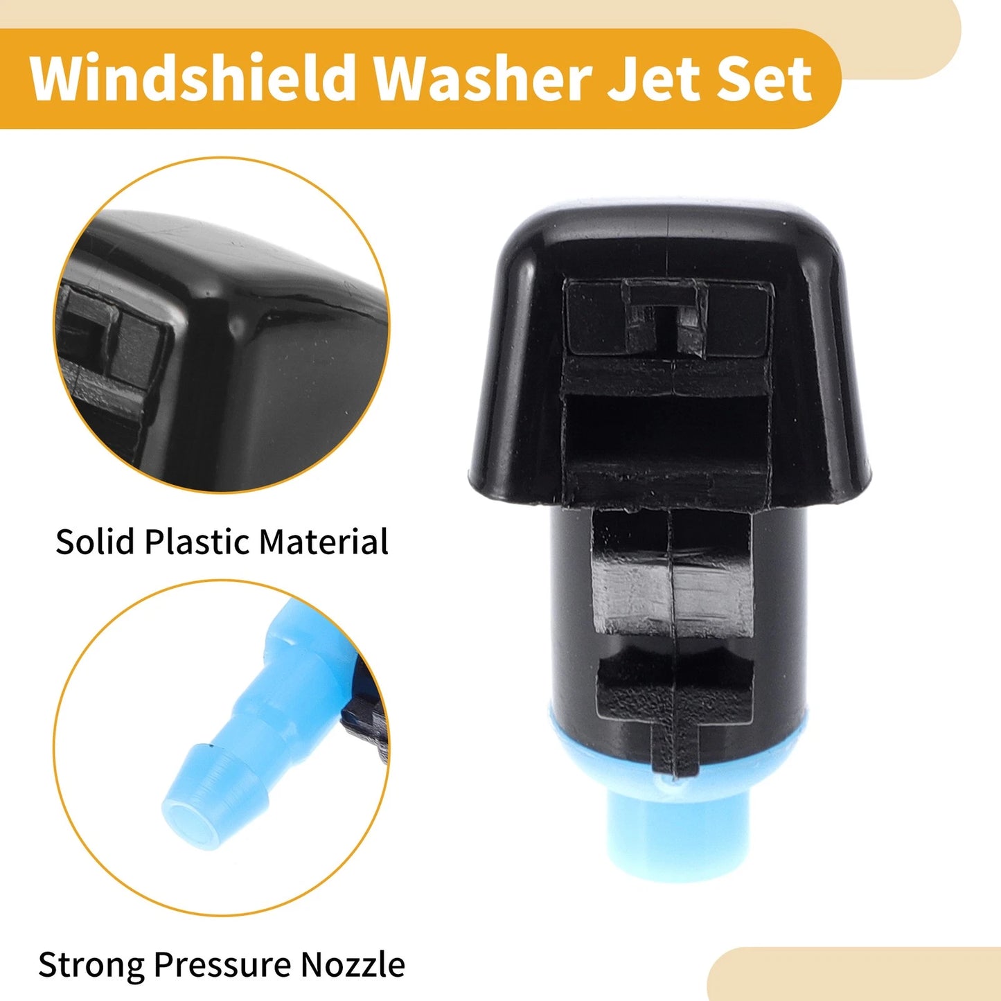 Windshield Washer Nozzle Kit with Fluid Hose for Chevrolet Malibu