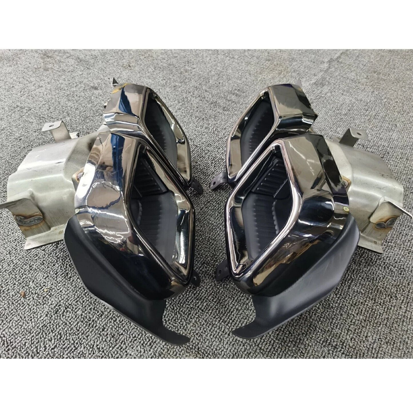 2 x Silver Rear Tail Exhaust Muffler Tips for Cadillac CT4 (2020-2021)