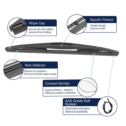 Rear Windshield Wiper Blades for Honda CR-V (2017-2022)