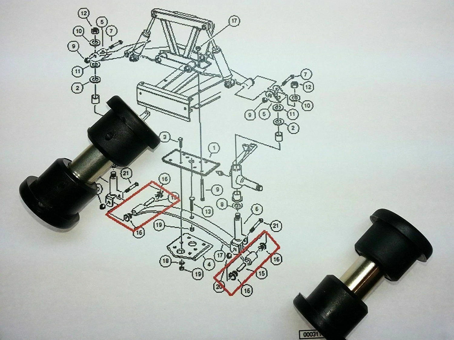 Front And Rear Leaf Spring Bushing Kit for Club Car DS (1981–2026)