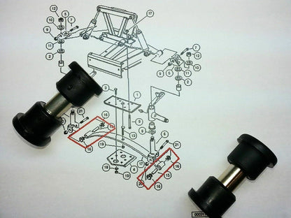 Front And Rear Leaf Spring Bushing Kit for Club Car DS (1981–2026)