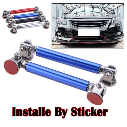 4"-6" Adjustable Blue Front Bumper Lip Splitter Rod for Car A