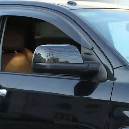 Carbon Fiber Look Rear View Mirror Covers for Toyota Tundra, Sequoia (2007-2021)