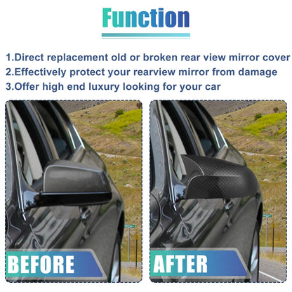 Carbon Fiber Pattern Side Mirror Cover for BMW 3 Series (2012-2019)