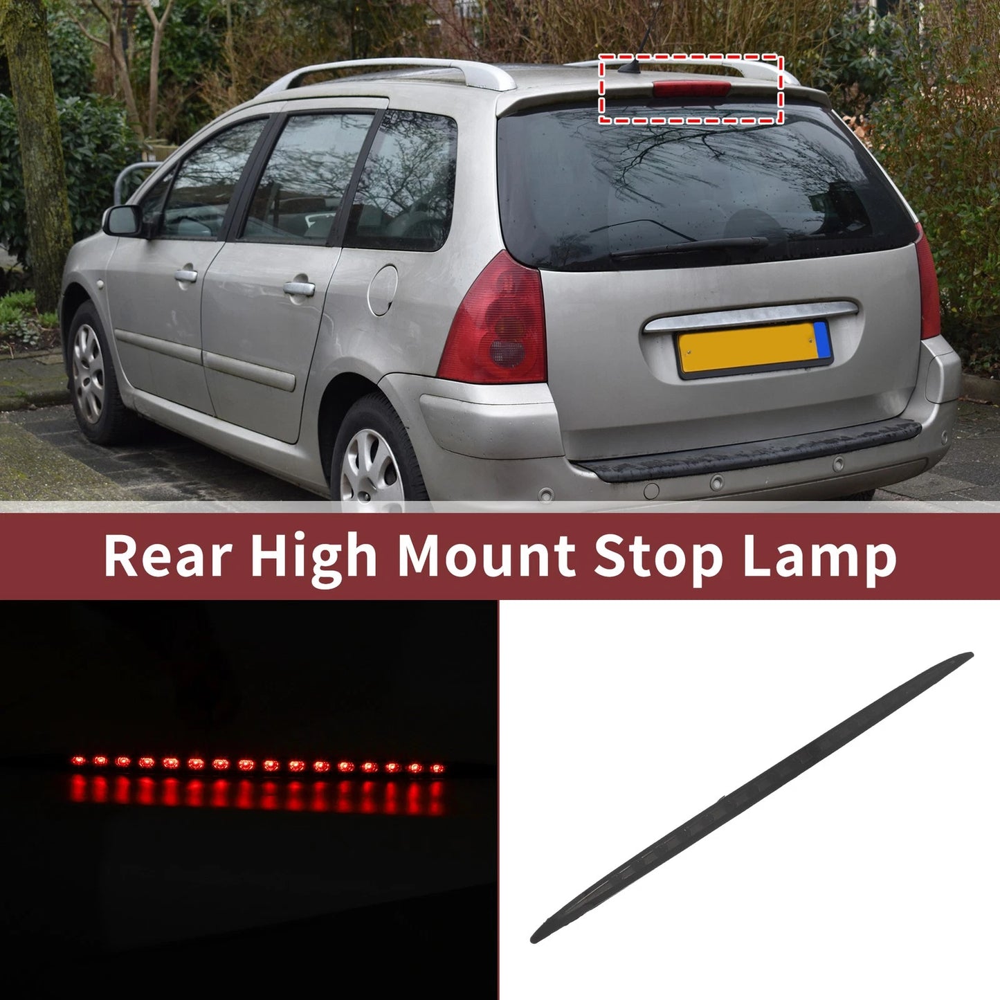Black LED Third Brake Light for BMW E63 E64 6-Series (2004-2007)
