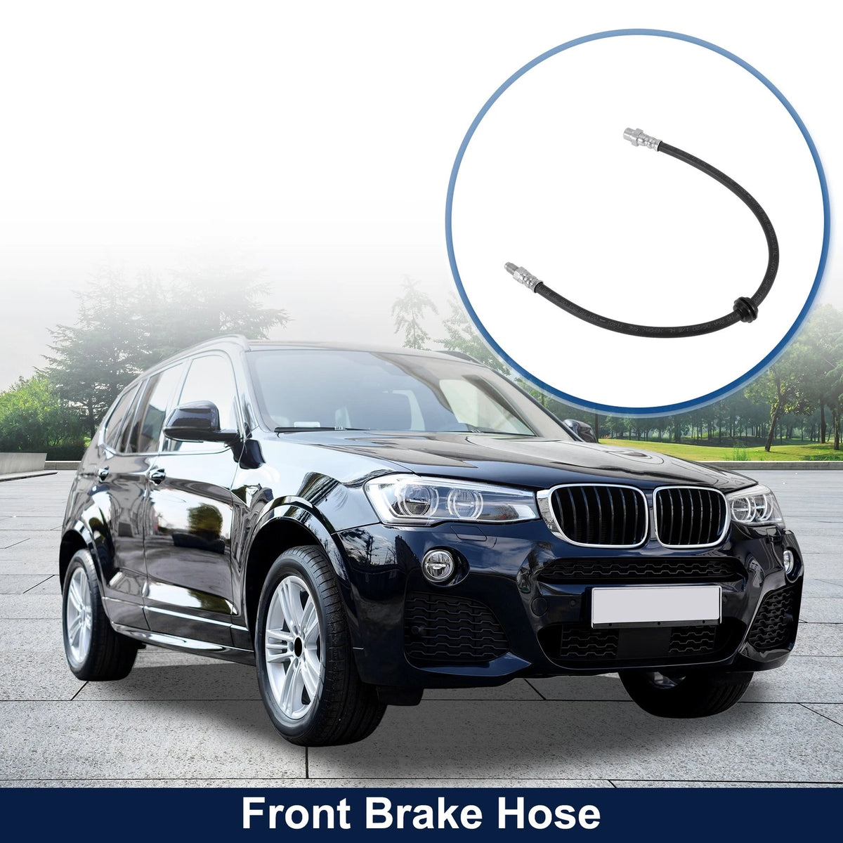 Front Brake Hose for BMW X3 E83 2004-2007 Hydraulic Hose 2 x Brake Lines