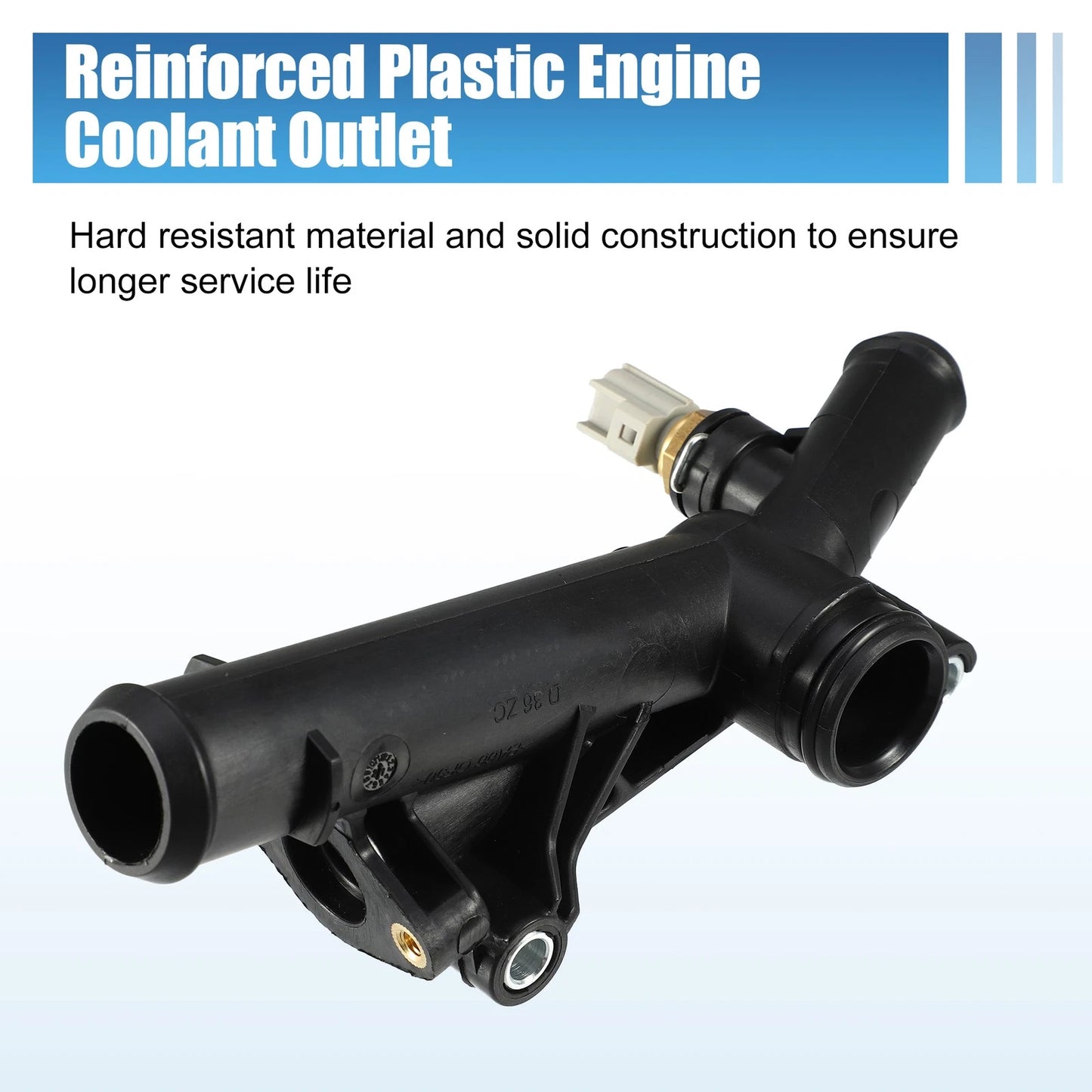 Engine Water Outlet Connect Adapter w/ Sensor for Ford Escape, Fusion (2013-2020)