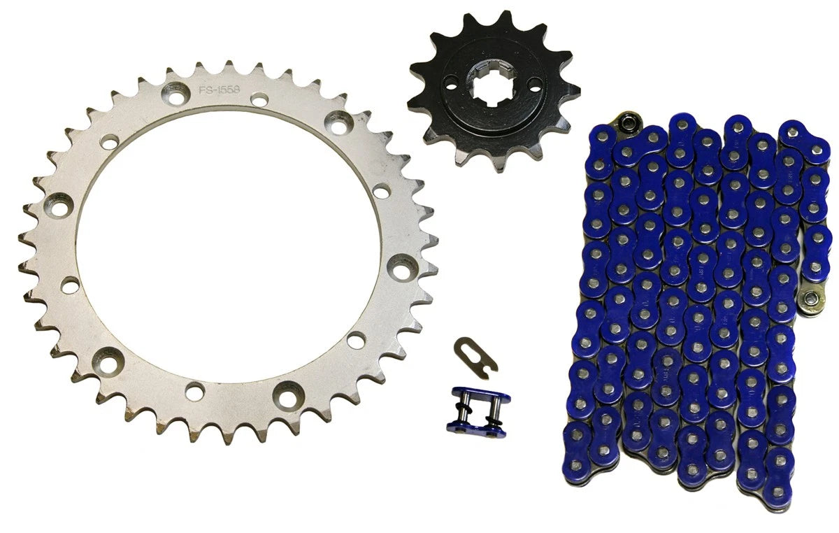 2 x Blue 520x92 O-Ring Drive Chain & 13/40 Sprockets for Yamaha Blaster