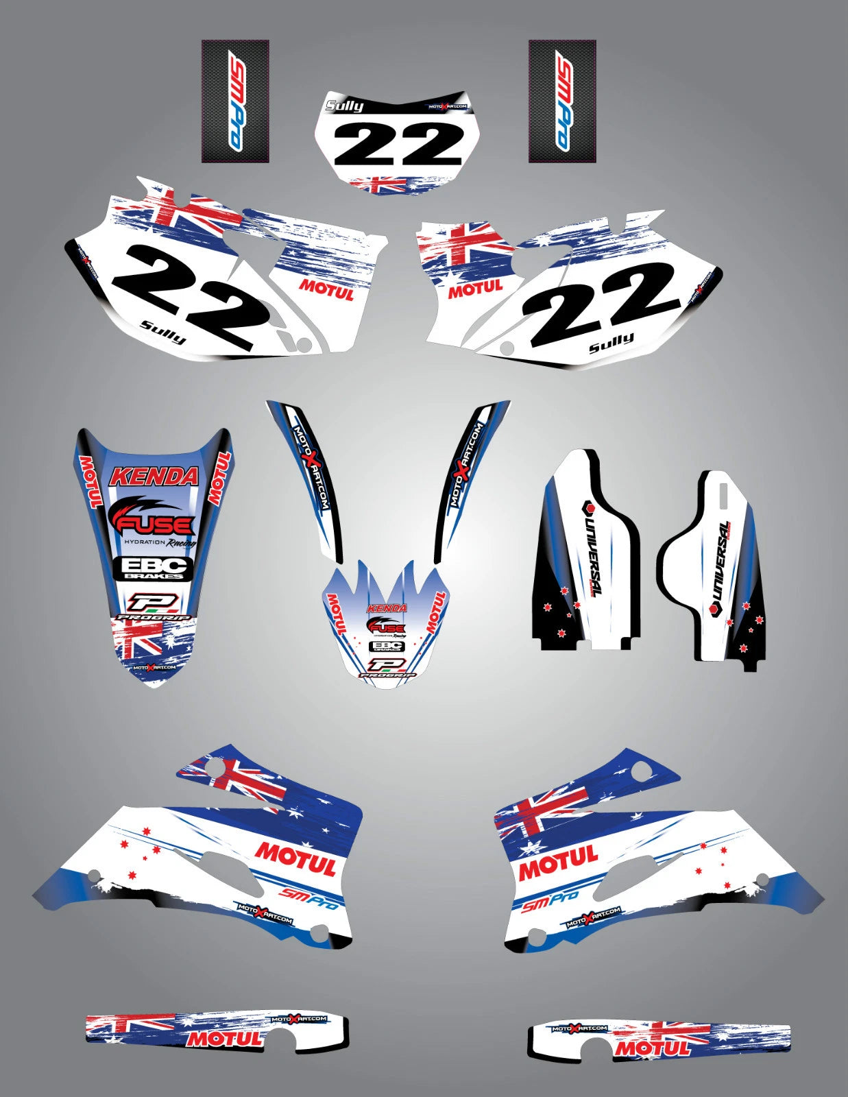 AUSSIE PRIDE Custom Graphic Kit for Yamaha WR 250 F (2007-2011)