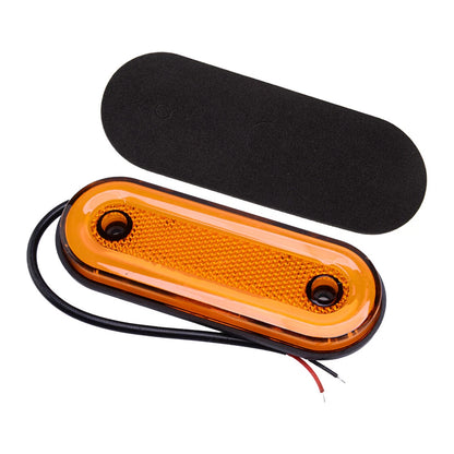 8x Universal Amber Oval LED Side Marker Lights for Car SUV Truck