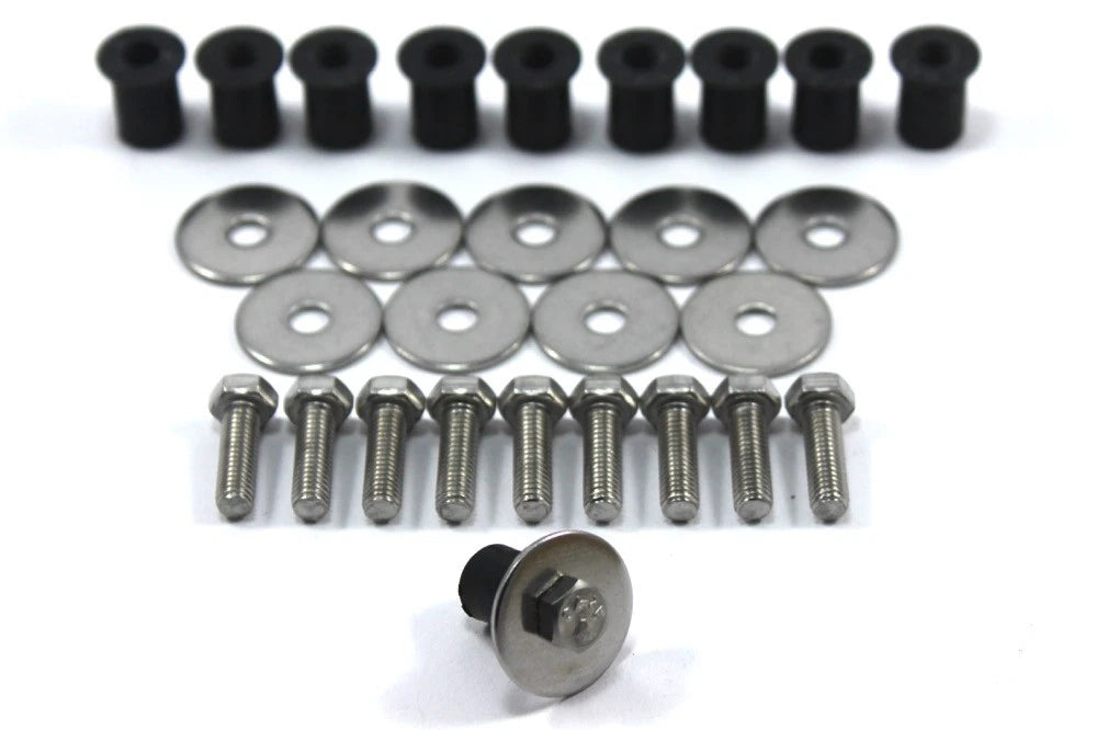 10x Caoutchouc Prisonnier Écrous & Inox M5 for Lotus Elise Exige Europa