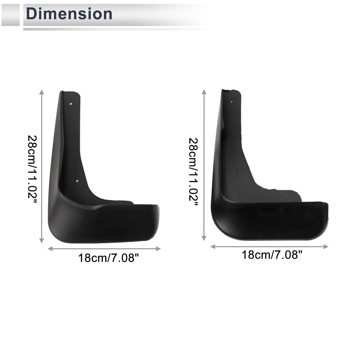 Mud Flaps Splash Guards 1 Set for Mazda 6 Coupe (2006-2008)