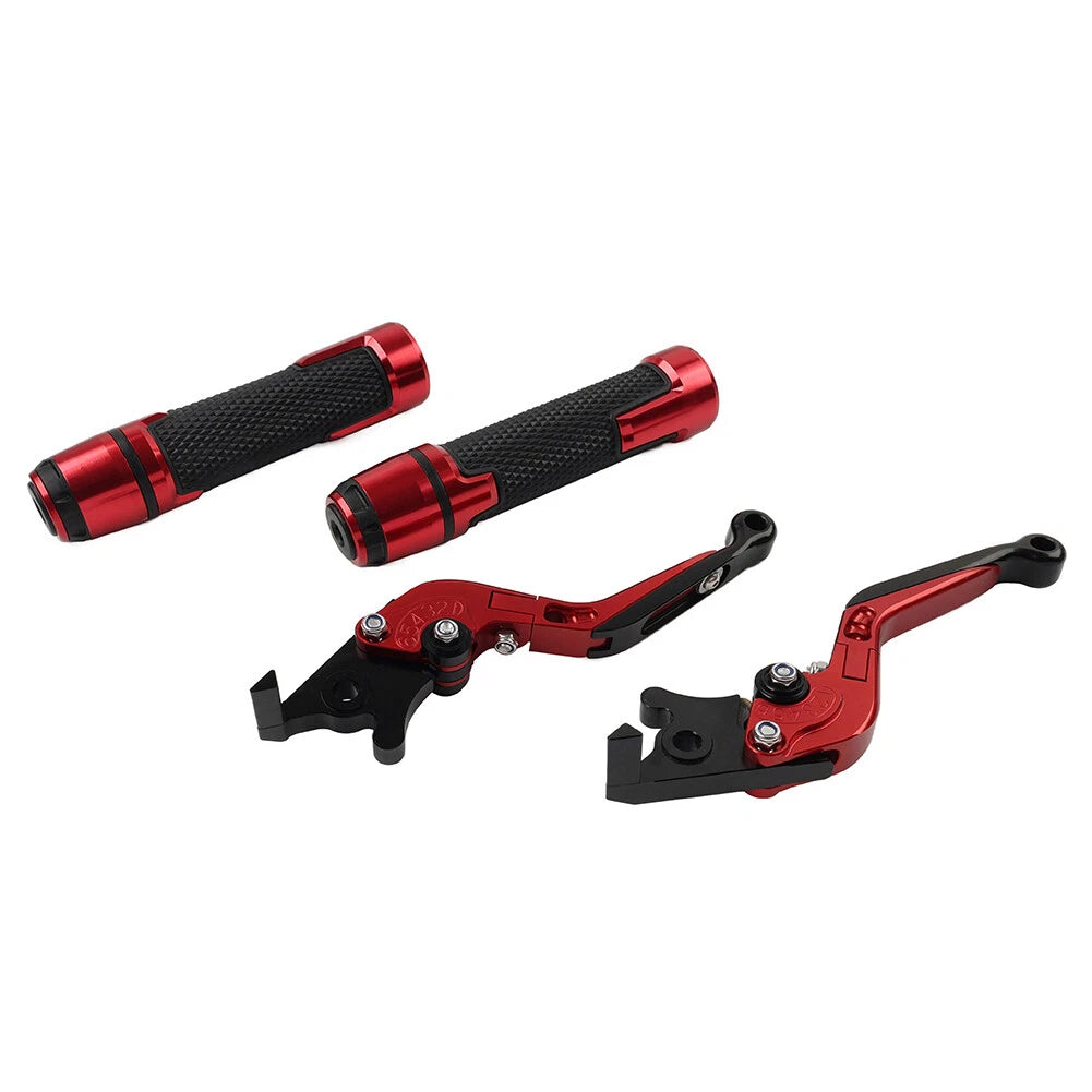 Red Extendable Brake Clutch Levers & Grips for BMW F900 F900R (2020-2023)