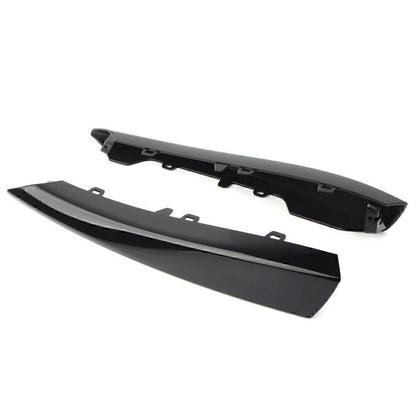 Black Front Bumper Side Grille Insert Covers for Jaguar XF (2012-2015)