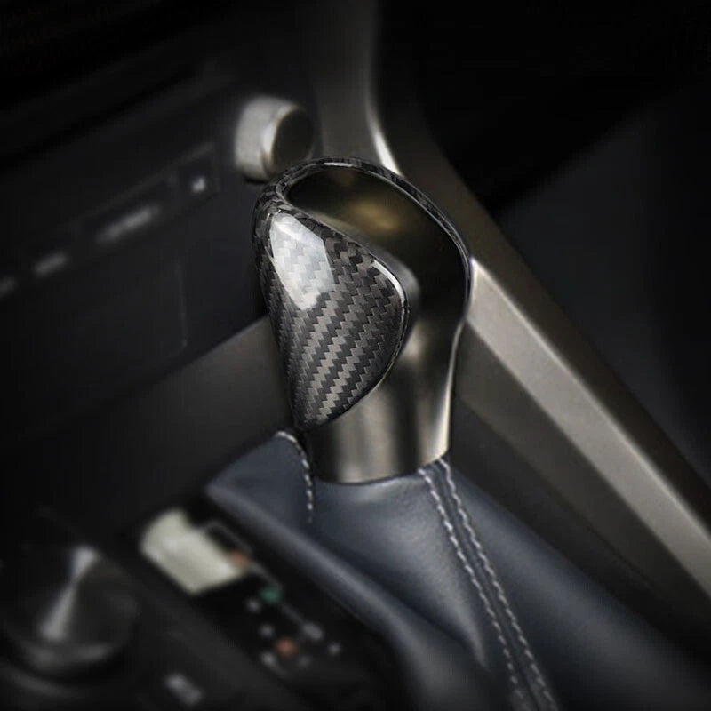 Carbon Fiber Back Gear Shift Knob Shifter Cover Trim Fit For Lexus IS ES NX GS