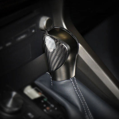 Carbon Fiber Back Gear Shift Knob Shifter Cover Trim Fit For Lexus IS ES NX GS