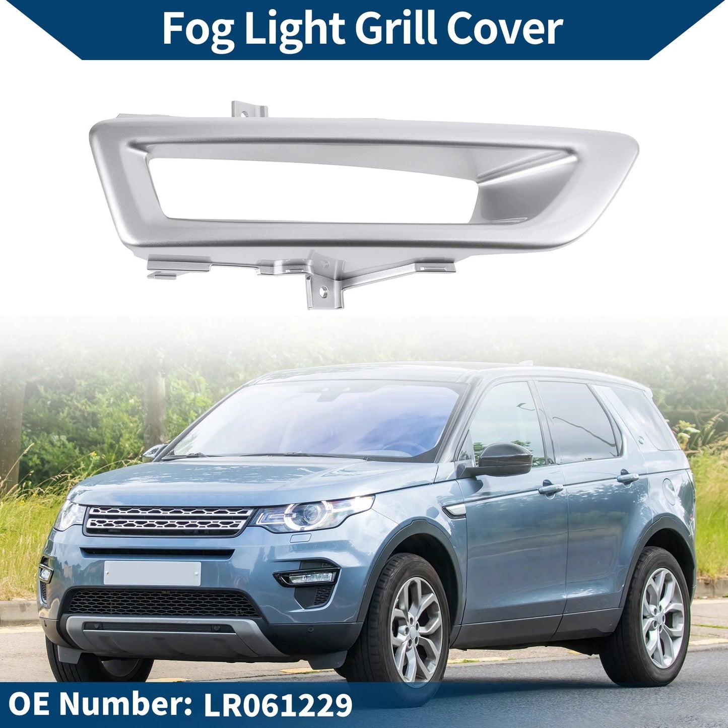 1 Pc Front Right Fog Light Grill for Land Rover Discovery Sport (2015-2023)