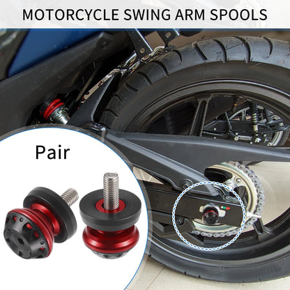 Pair Swingarm Spool 10mm CNC Swing Arm Sliders Stand Red for Motorbike