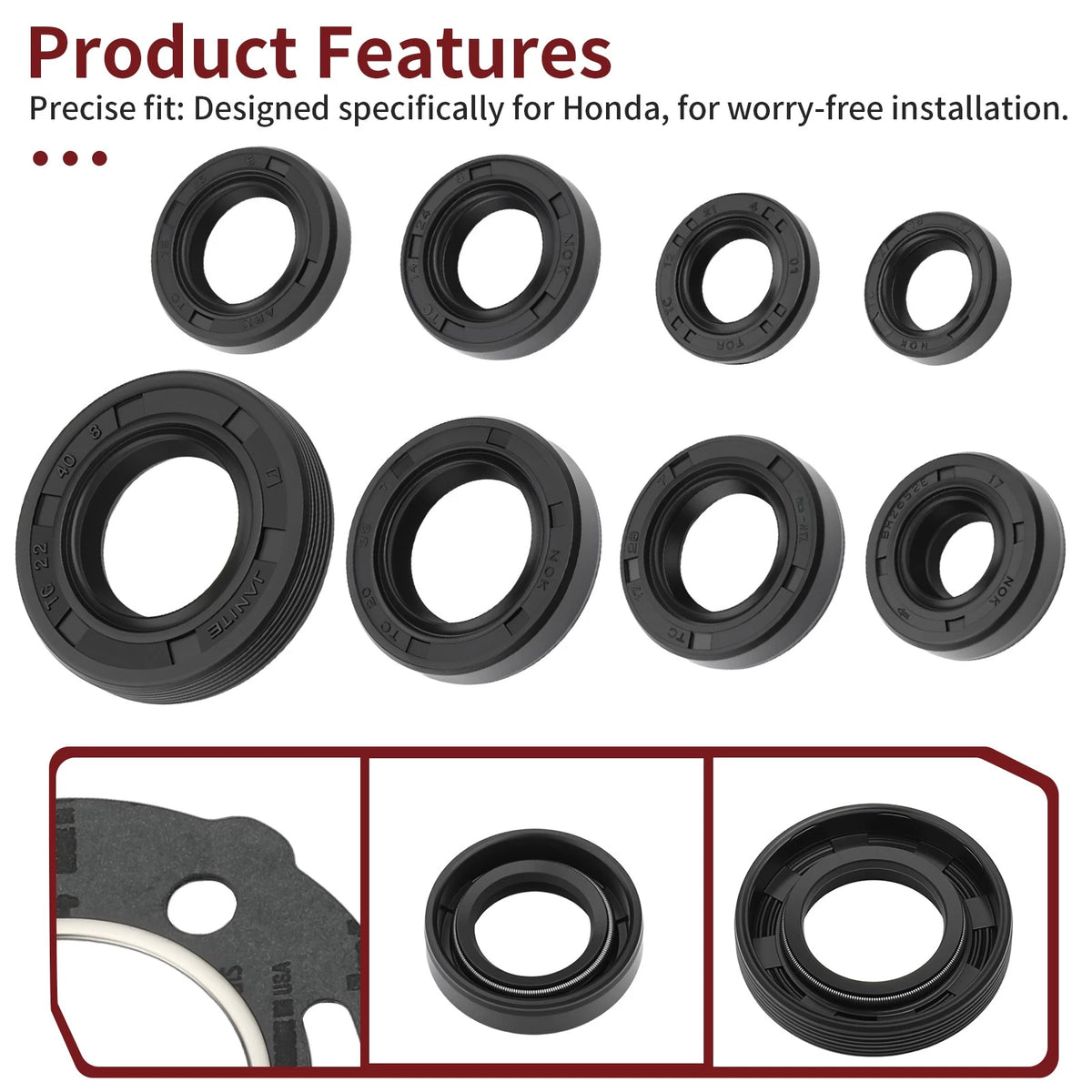 Engine Top & Bottom End Gasket & Oil Seal Kit for Honda CR80R (1986–1991)