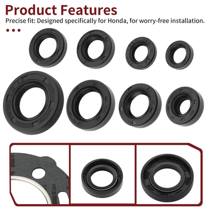 Engine Top & Bottom End Gasket & Oil Seal Kit for Honda CR80R (1986–1991)