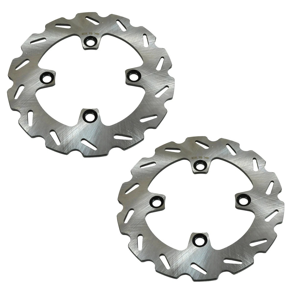2 x Front Disc Brake Rotors Wave Pattern for Kawasaki Prairie 360 (2003–2013)