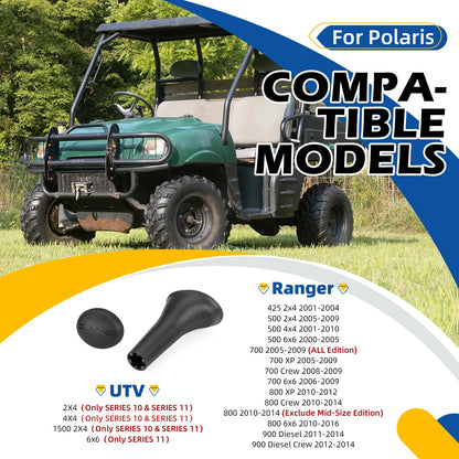 Shift Lever Knob & Cover for Polaris UTV 1500 2X4/4X4 (Series 10/11)