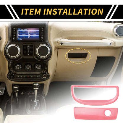 Glove Box Handle Switch Cover for Jeep Wrangler JK (2007-2017) Pink