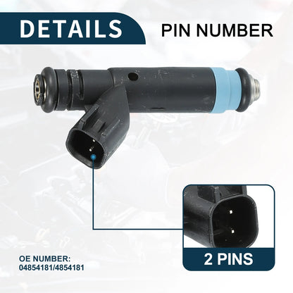 Fuel Injector Set for Jeep Cherokee 2001 4.0L - 6 x Black (2001)