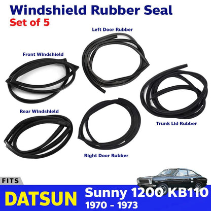 Set Weatherstrip Windshield Door Rubber Fit Nissan Datsun Sunny 1200 KB110 Coupe