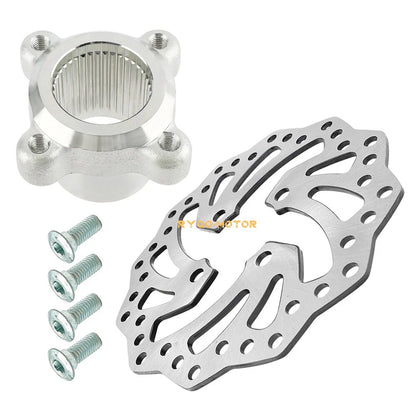 Rear Brake Rotor Disc & Hub Holder Bracket & Bolts for Yamaha YFZ450R YFZ450X