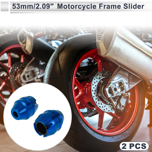 16mm Aluminum Alloy Motorcycle Slider Frame 2 x Blue for Motorcycle