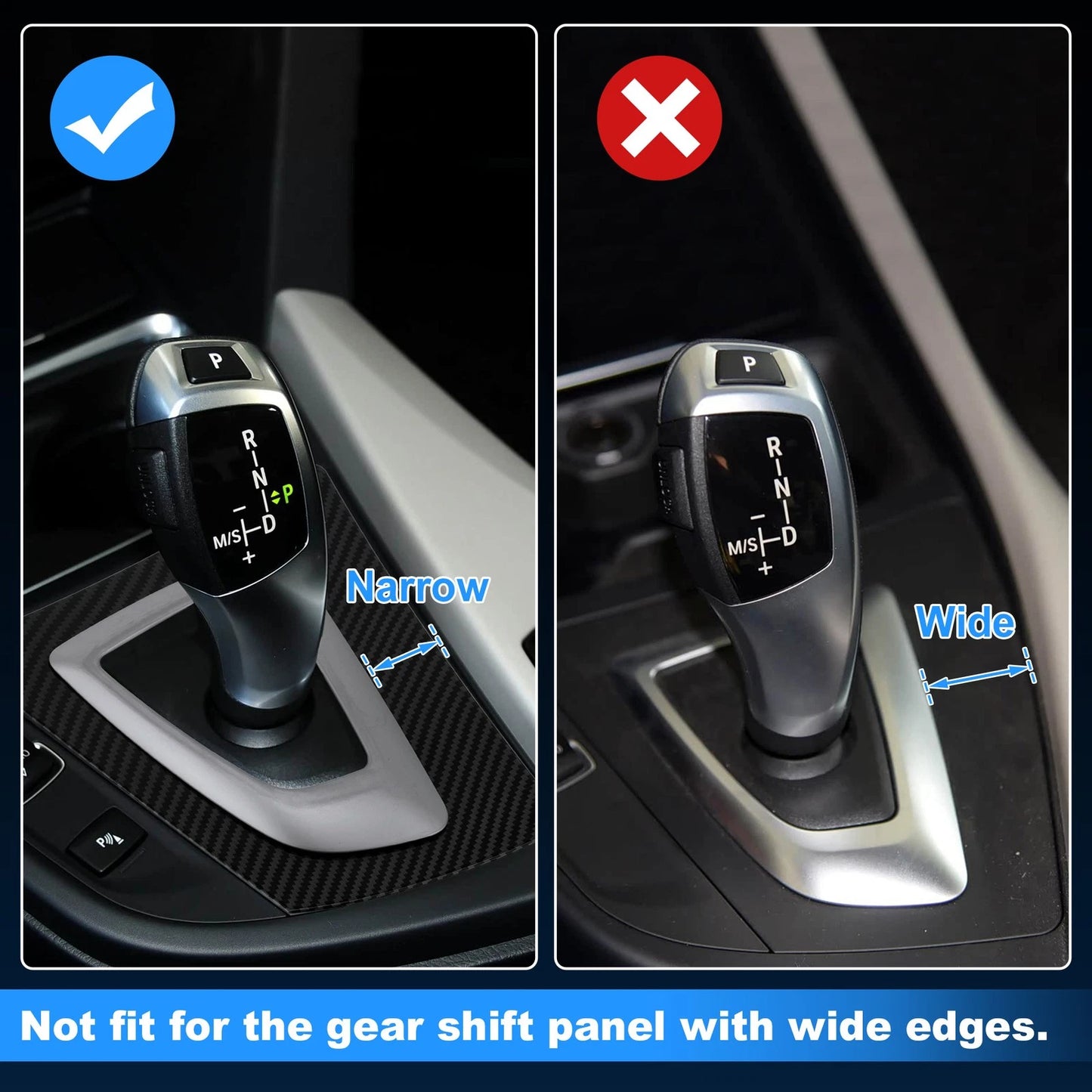 Carbon Fiber Gear Shift Panel Bezel Frame for BMW F30 F31 F32 F33 F34 (2012-2019)
