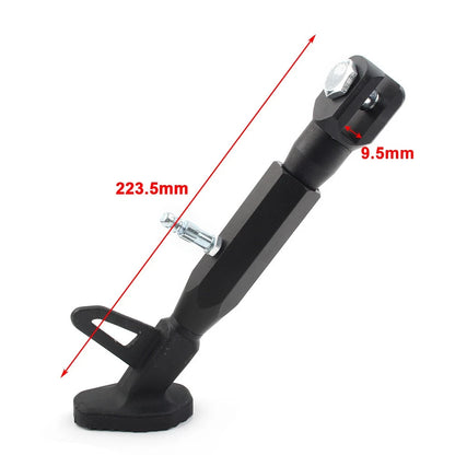 Adjustable Kickstand Foot Side Stand for Universal Motorcycle - Black