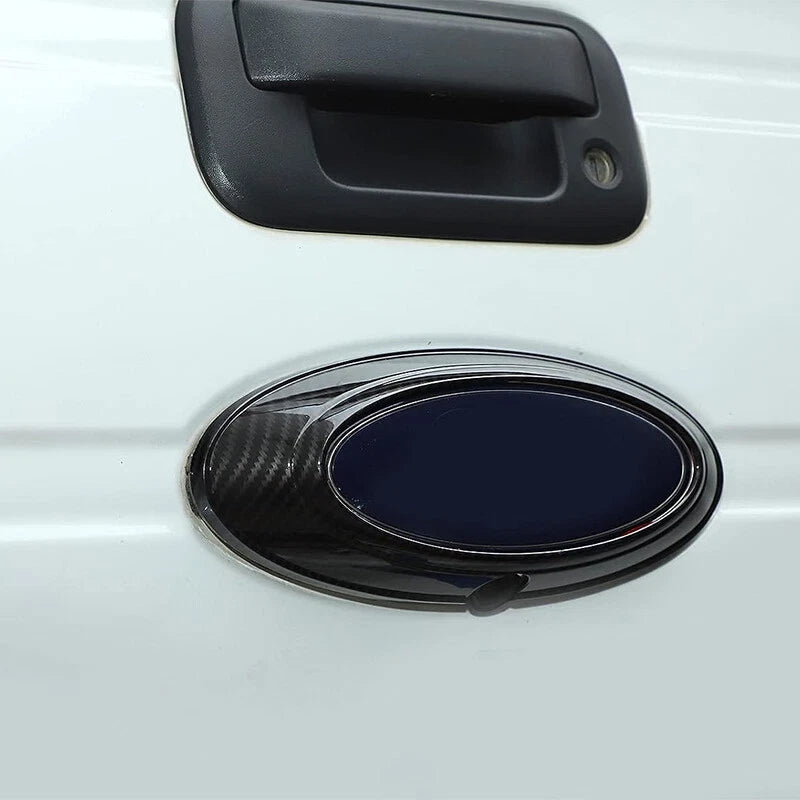 Carbon Black Rear Logo Emblem Badge Ring Cover for Ford Ranger (2015-2022)