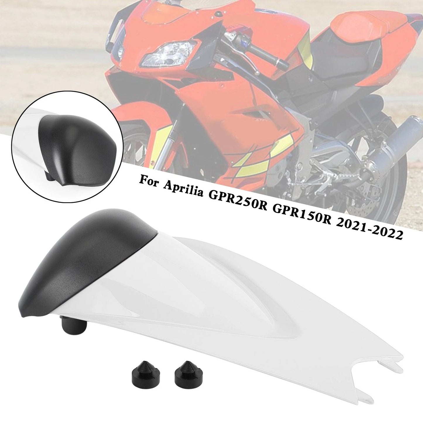 Rear Seat Cover Trim for Aprilia GPR250R GPR150R (2021-2022) White F2