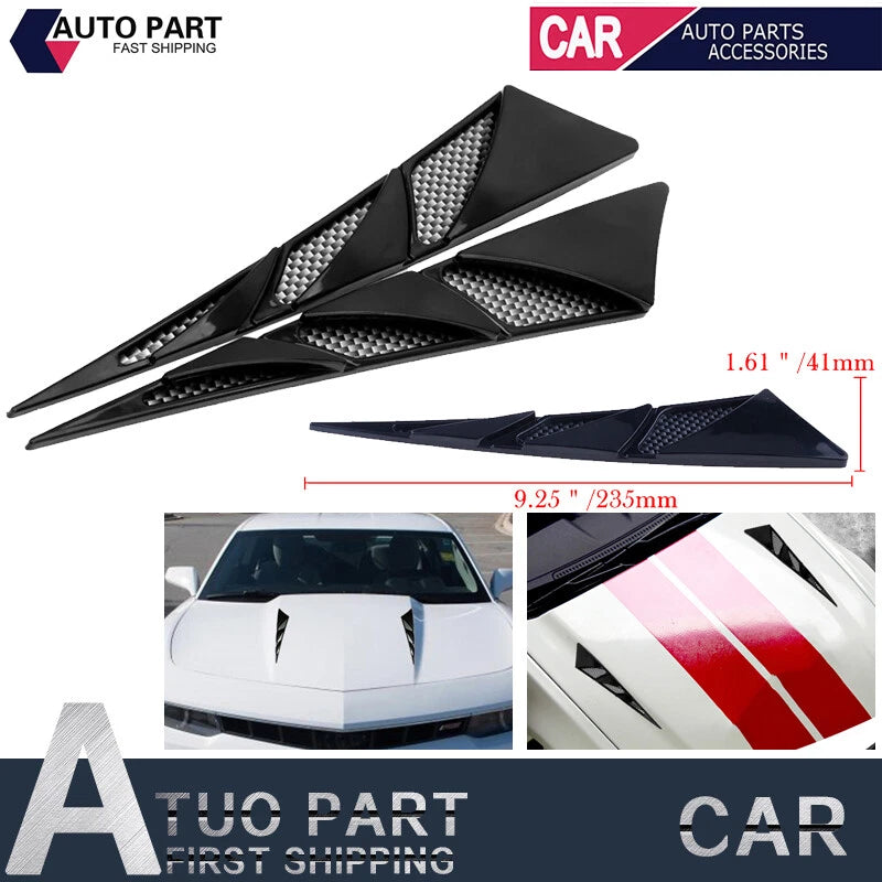 Fender Hood Vent Decor Trim Cover for Universal Car Simulation ()