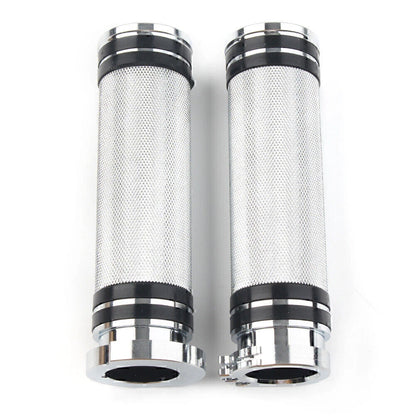 1'' Chrome Handlebar Grips for Harley Sportster, Dyna, Softail, Touring