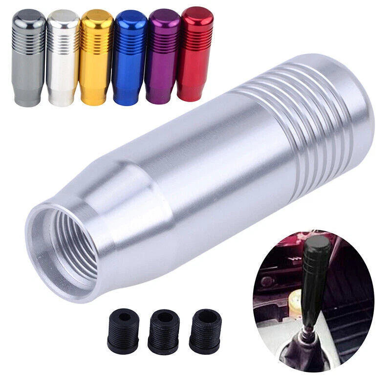 Silver Aluminum Manual Gear Shift Knob for Universal Car Models