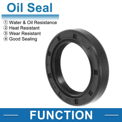 Oil Seal Seal Ring 25x38x7mm Rotary Shaft Seal Nitrile Rubber Black 5 Pcs