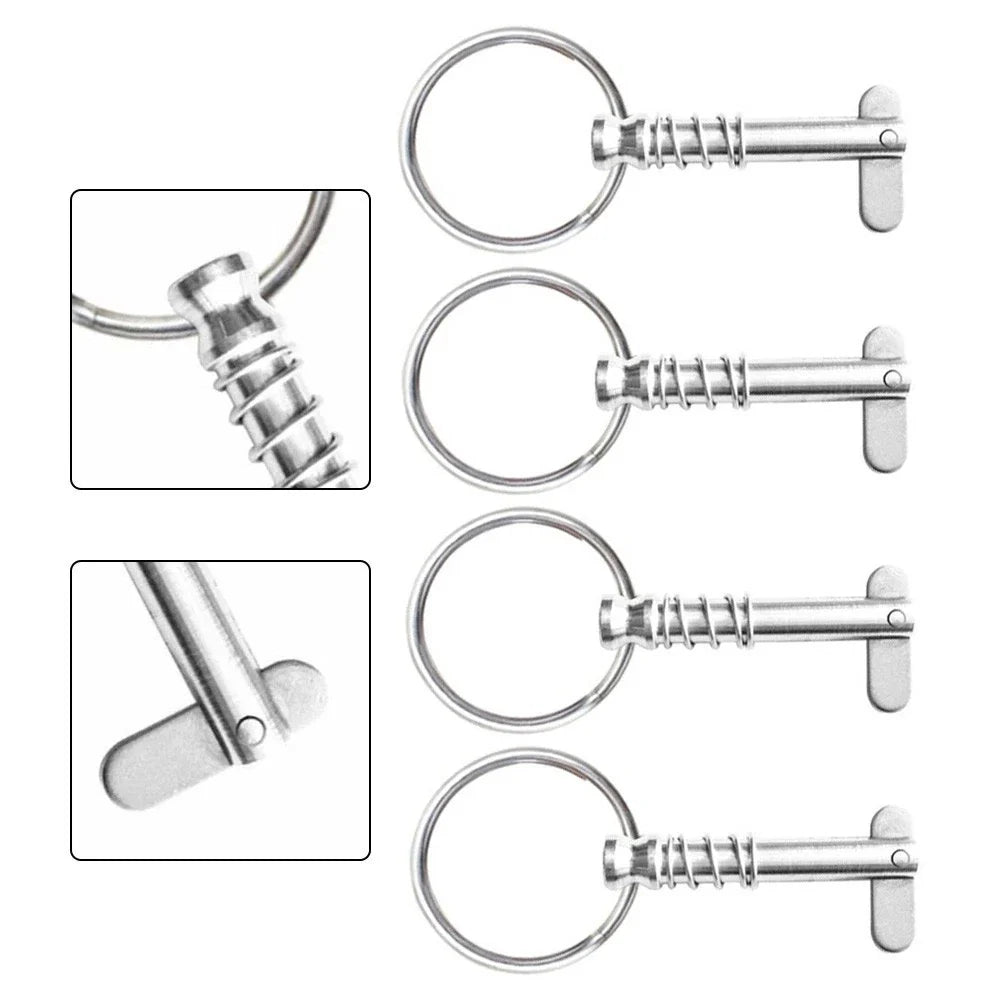 Spring Pins with Pull Rings for Practical Boat Awning Design