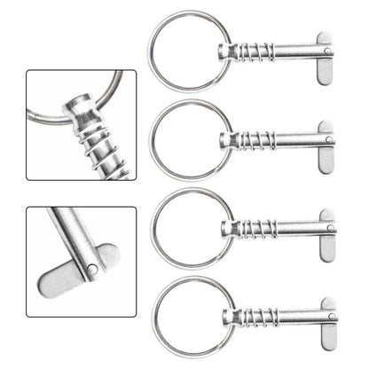 Spring Pins with Pull Rings for Practical Boat Awning Design