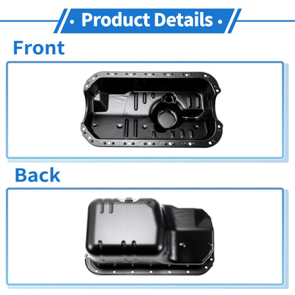 Engine Oil Pan for Honda Civic (2001-2005) - 1 x Iron Black