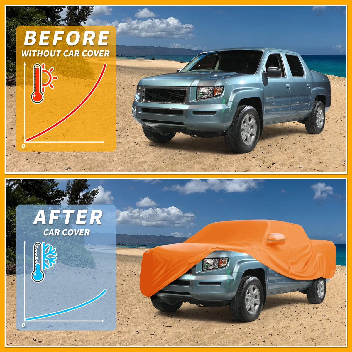 Waterproof All Weather Car Cover for Honda Ridgeline (2006-2023)