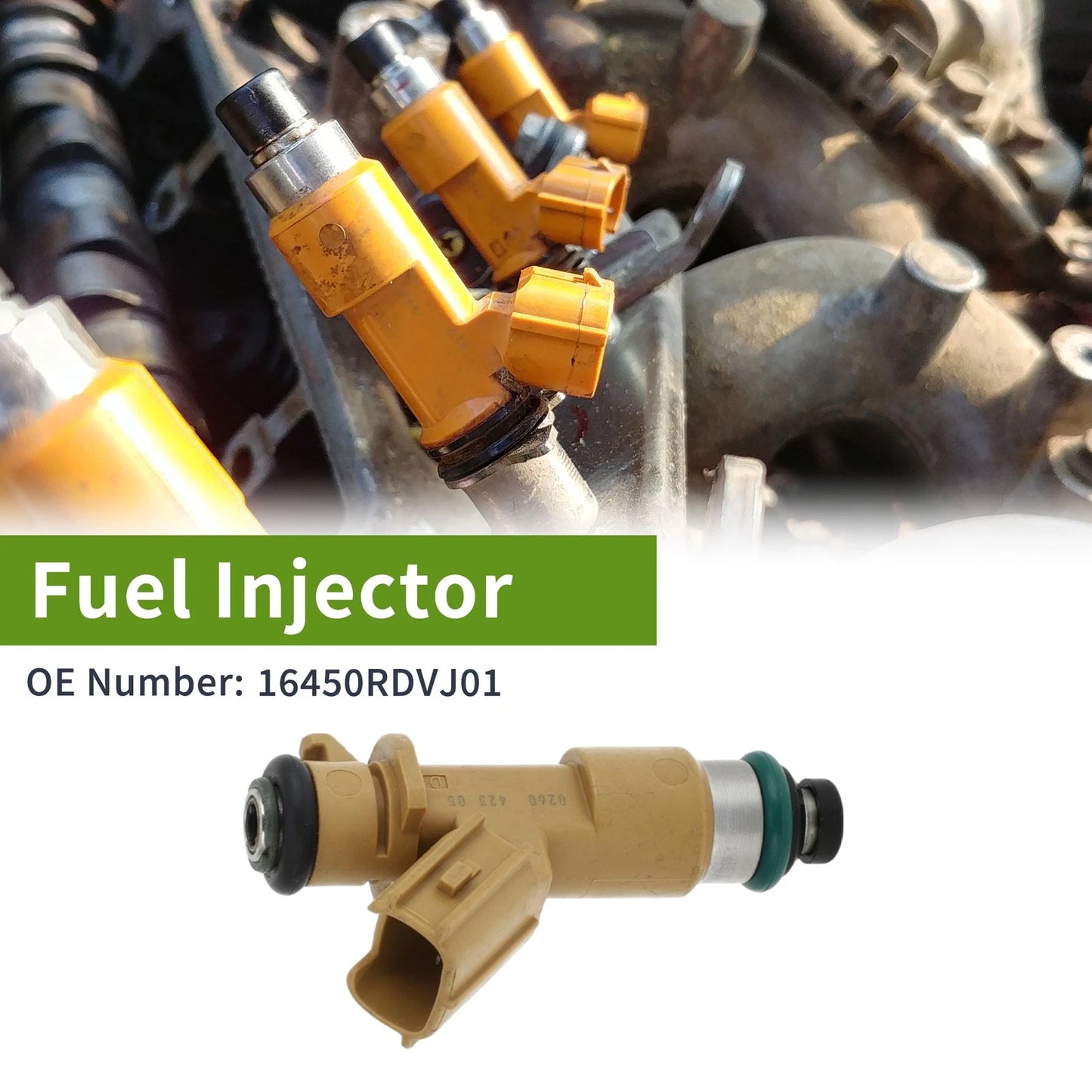 Fuel Injector 16450RDVJ01 for Honda Accord Hybrid 2005 (1 Pc)