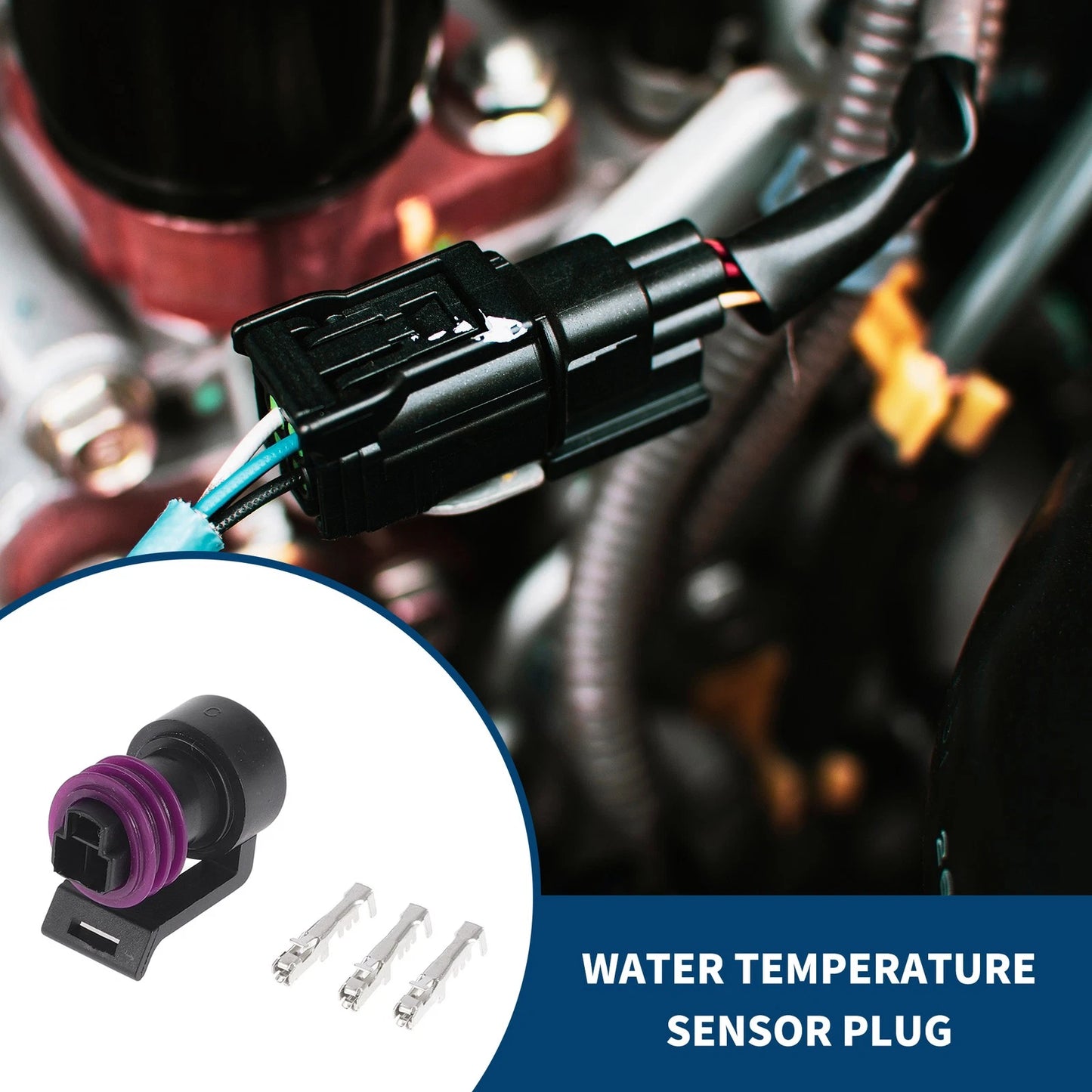 3 Pins Water Temperature Sensor Plug for Ford (2005-2010)