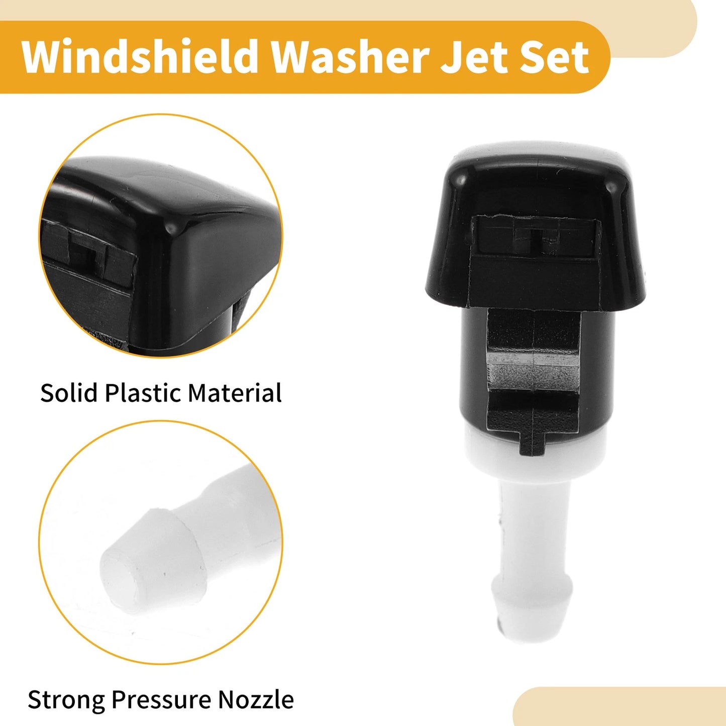 Windshield Washer Nozzle Kit with Gaskets for Jeep Compass (2007 - 2010)
