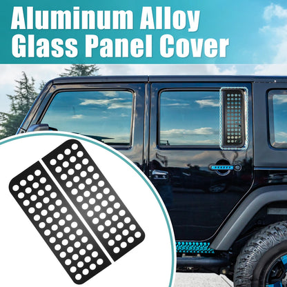 Rear Door Window Glass Decals Covers for Jeep Wrangler JK (2007-2017)