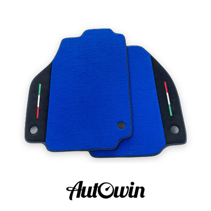 Blue Floor Mats for Ferrari 458 GT2 (2012-2015) Alcantara Leather - AutoWin